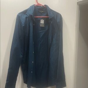 Men's Blue teal Button Down Shirt